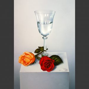 Copa con dos rosas - GL-PY-3737 - Obra gráfica