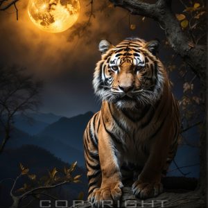 Tigre de Bengala - GL-EA-PY000125A - Obra gráfica 20×28 cm